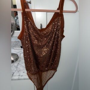 Free People Sequin Bodysuit